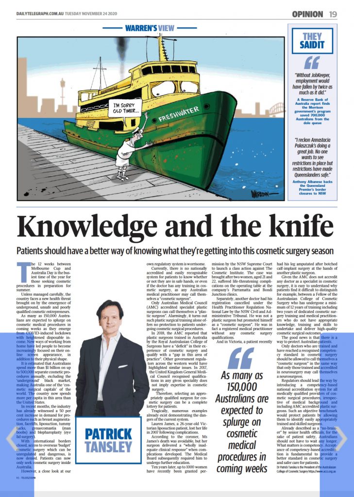 Knowledge and the knife – Mr Tansley’s opinion piece in The Daily Telegraph
